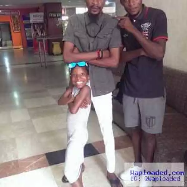 Photo: Little Comedienne, Emmanuella Strikes A Cute Pose With Mark Angel